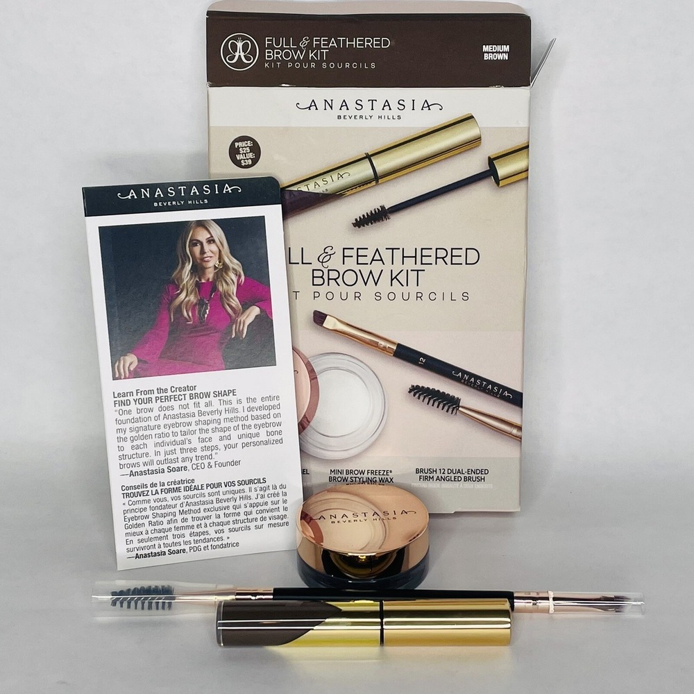 Anastasia‎ Full & Feathered Brow Kit Medium Brown NEW